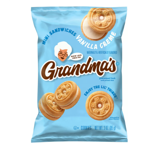 Grandma S Vanilla Creme Flavored Mini Sandwich Cookies